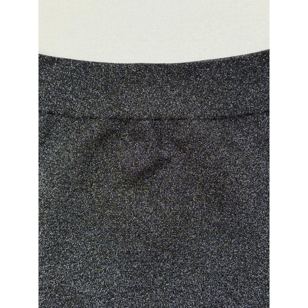 Express Black Metallic Shimmer Knit Mini Skirt Women's Size L - Picture 4 of 6